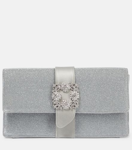 Clutch Capri Glitter con cristalli - Manolo Blahnik - Modalova