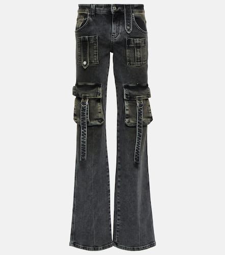 Low-rise denim cargo pants - Blumarine - Modalova