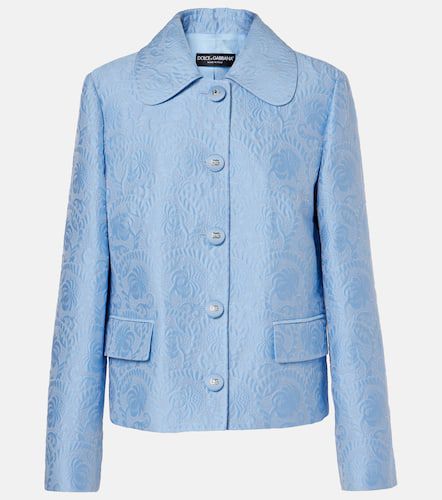 Cotton and silk-blend jacquard jacket - Dolce&Gabbana - Modalova