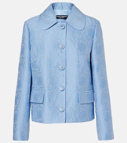 Giacca in misto cotone e seta jacquard - Dolce&Gabbana - Modalova