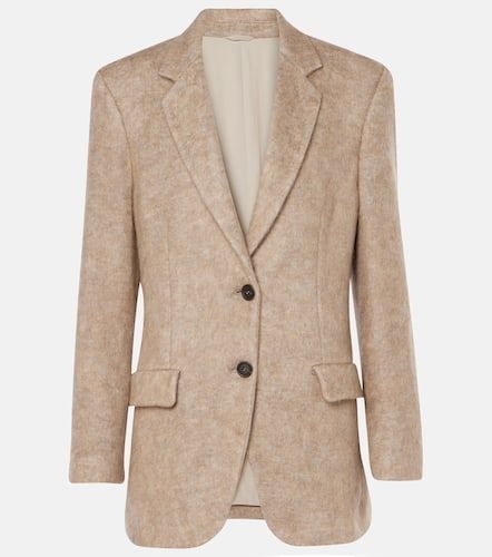 Wool, mohair, and cashmere-blend blazer - Brunello Cucinelli - Modalova