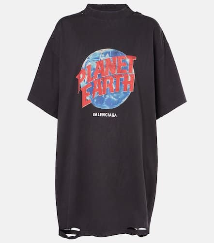 Planet Earth cotton jersey T-shirt - Balenciaga - Modalova