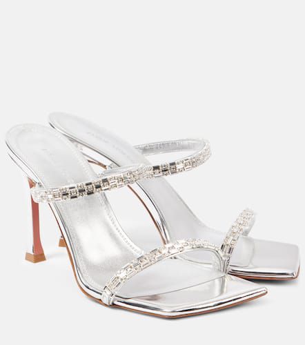 Diana 95 crystal-embellished leather sandals - Amina Muaddi - Modalova