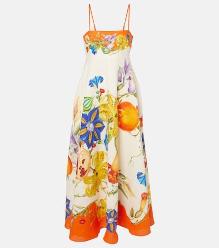 AlÃ©mais Flores floral linen midi dress - Alemais - Modalova