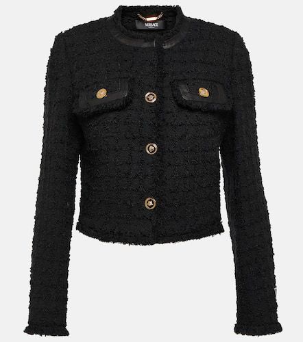 Versace Chaqueta cropped de bouclé - Versace - Modalova