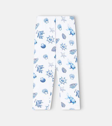 Leggings en mezcla de algodón estampados - Monnalisa - Modalova