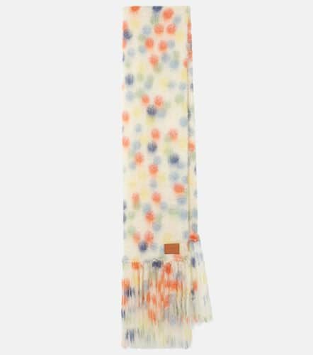 X Suna Fujita polka-dot mohair-blend scarf - Loewe - Modalova