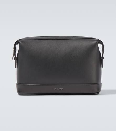 Small logo leather clutch - Saint Laurent - Modalova