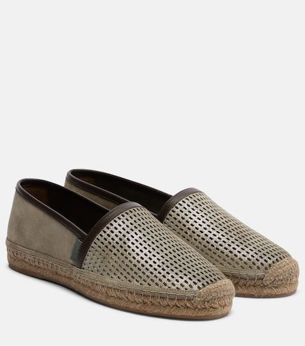 Espadrillas in pelle e suede - Brunello Cucinelli - Modalova
