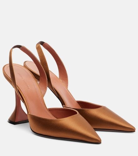 Holli satin slingback pumps - Amina Muaddi - Modalova