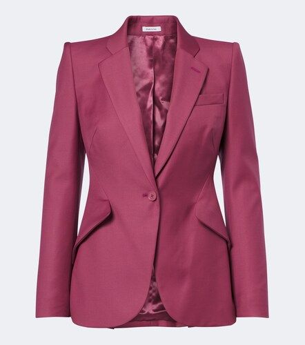 McQueen Blazer de gabardina de lana - McQueen - Modalova