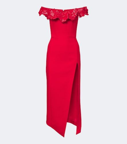 Off-shoulder wool-blend bustier dress - David Koma - Modalova