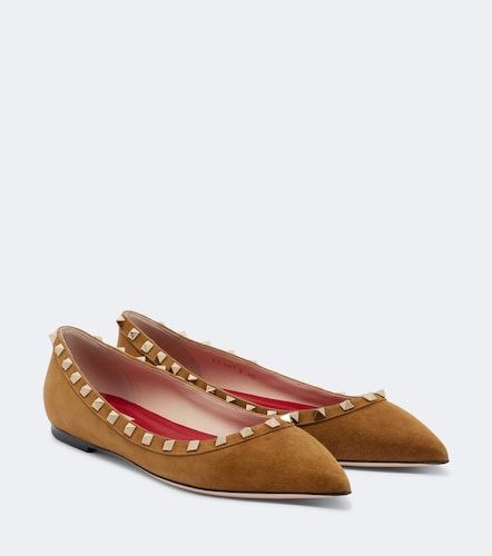 Bailarinas Rockstud de ante - Valentino Garavani - Modalova
