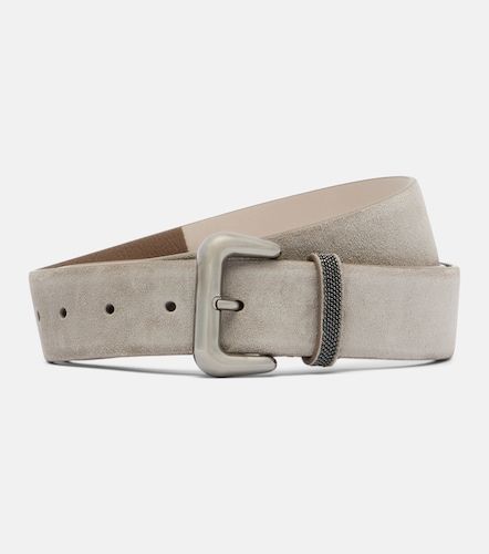 Cintura in suede con monili - Brunello Cucinelli - Modalova