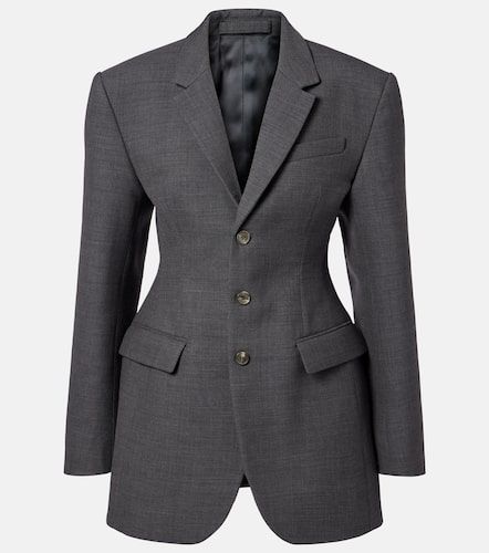 Blazer de lana virgen con peplum - Wardrobe.NYC - Modalova