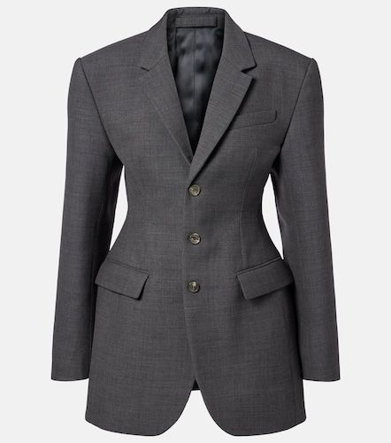 Blazer de lana virgen con peplum - Wardrobe.NYC - Modalova