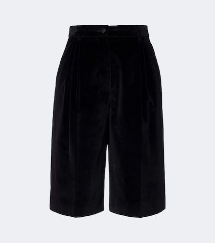 Bermudas de terciopelo en mezcla de algodón y seda - Dolce&Gabbana - Modalova