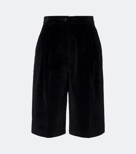 Cotton and silk-blend velvet Bermuda shorts - Dolce&Gabbana - Modalova