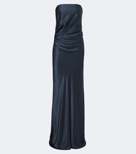 Abito lungo bustier in charmeuse di seta - The Sei - Modalova