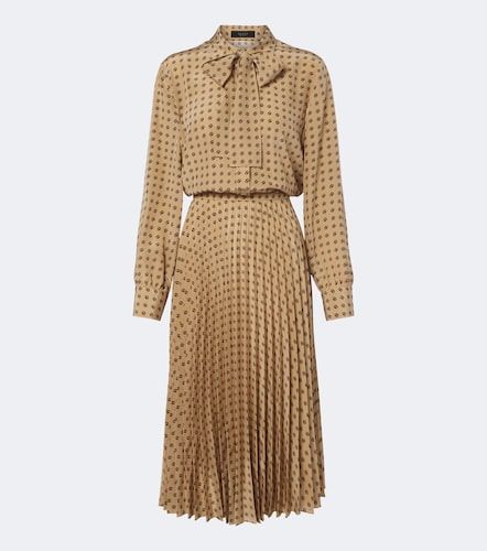 Interlocking G plisse silk midi dress - Gucci - Modalova