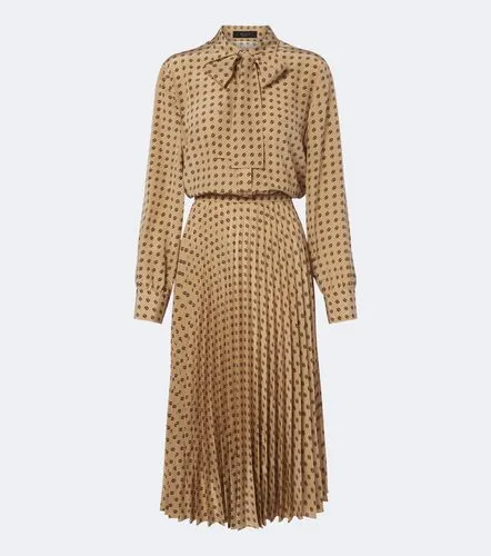 Interlocking G plisse silk midi dress - Gucci - Modalova