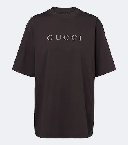 T-shirt in jersey di cotone con logo - Gucci - Modalova