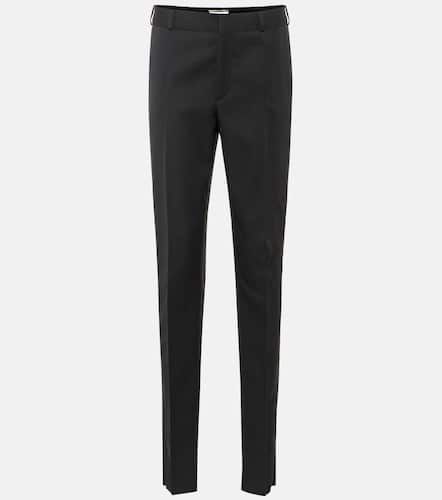 High-rise straight wool pants - Saint Laurent - Modalova