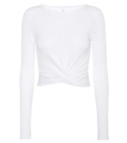 alo Seamless Delight High Neck Top in White