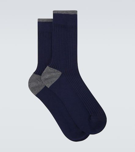 Ribbed-knit cotton socks - Brunello Cucinelli - Modalova