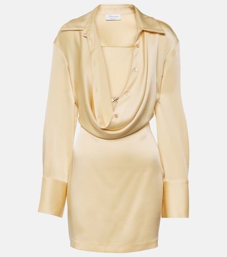 Vestido corto de satén drapeado - Blumarine - Modalova