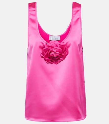 Rose-appliquÃ© satin top - Giuseppe di Morabito - Modalova