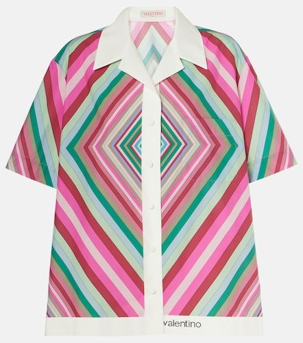 Camisa de popelín de algodón estampada - Valentino - Modalova