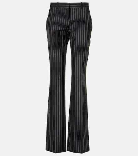 Pinstripe wool and mohair flared pants - Alexander McQueen - Modalova