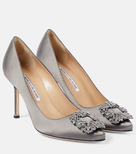 Hangisi 90 embellished satin pumps - Manolo Blahnik - Modalova