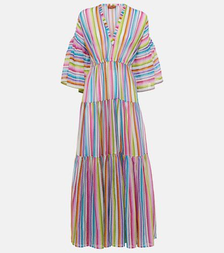 Zig Zag cotton and silk beach dress - Missoni - Modalova