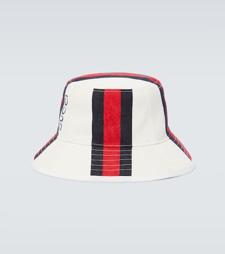 Sombrero de pescador Web Stripe de lona - Gucci - Modalova