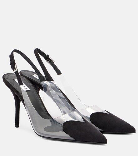 Alaïa Pumps slingback Cœur 90 in suede e PVC - Alaia - Modalova