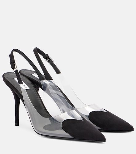 Cour 90 suede and PVC slingback pumps - Alaia - Modalova