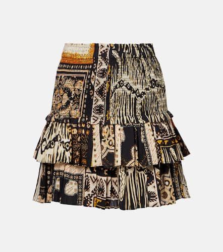 Naomi shirred printed cotton miniskirt - Marant Etoile - Modalova