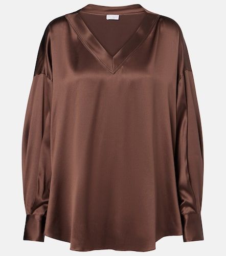 Blusa de satén de seda - Brunello Cucinelli - Modalova