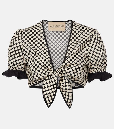 Cop top Plus De Pois de popelín de algodón - Valentino Garavani - Modalova