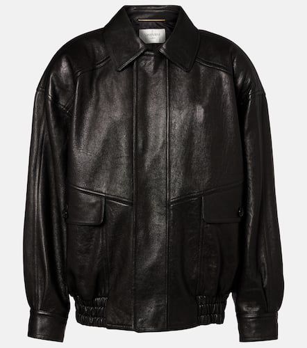 Oversized leather jacket - Saint Laurent - Modalova