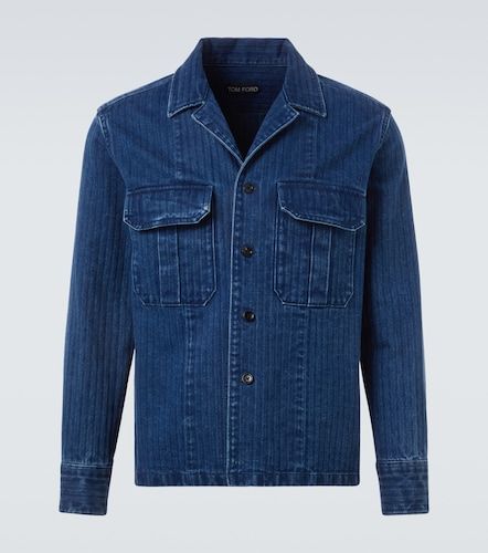Giacca camicia di jeans a righe - Tom Ford - Modalova