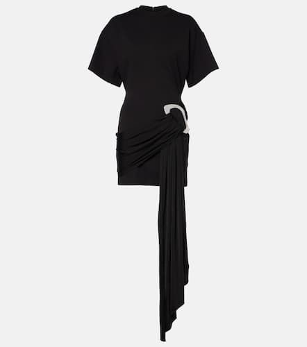 Embellished draped jersey minidress - David Koma - Modalova