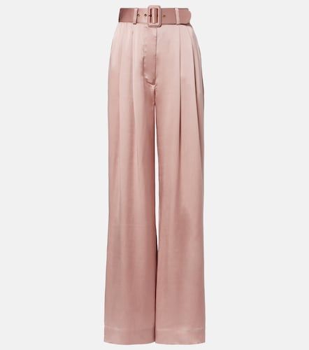 Pantalones anchos de satén de seda - Zimmermann - Modalova