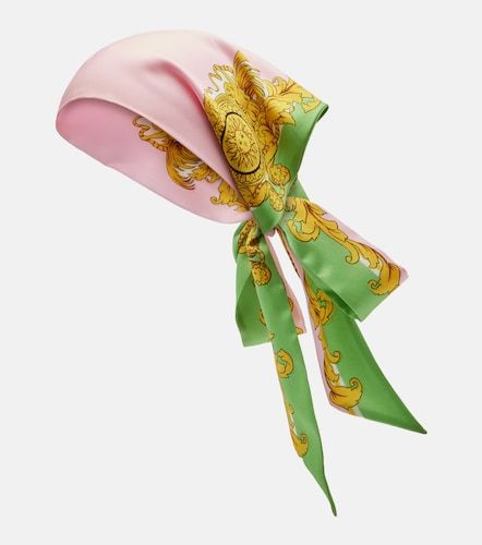 Pañuelo de sarga de seda estampado - Versace - Modalova