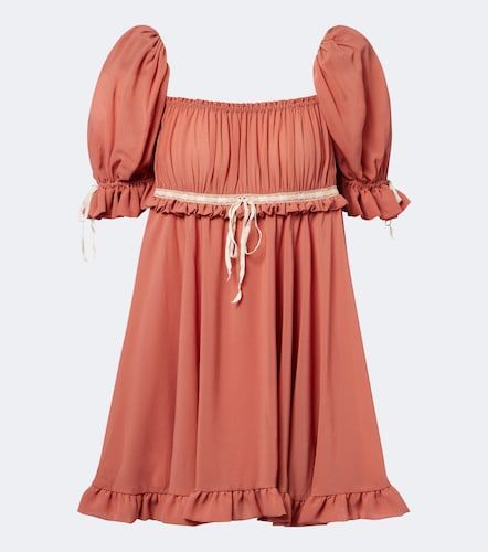 Ruffled silk georgette minidress - Chloe - Modalova