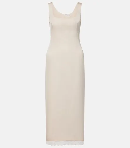 Vestido midi en mezcla de algodón y seda con encaje - Magda Butrym - Modalova