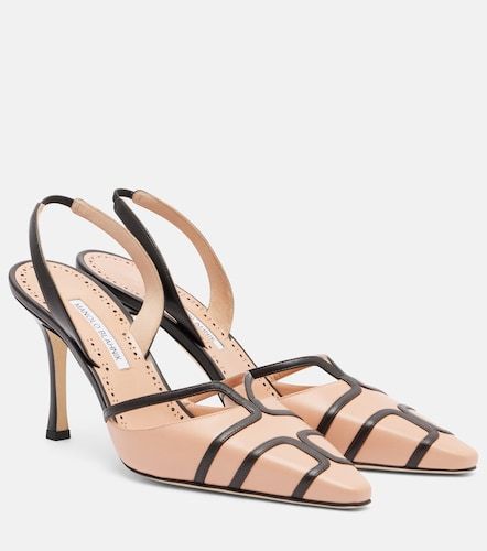 Sarto 90 leather slingback pumps - Manolo Blahnik - Modalova