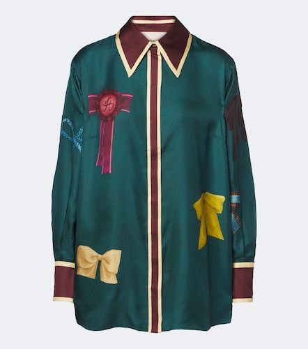 Alémais Camisa Rosette de sarga de seda estampada - Alemais - Modalova
